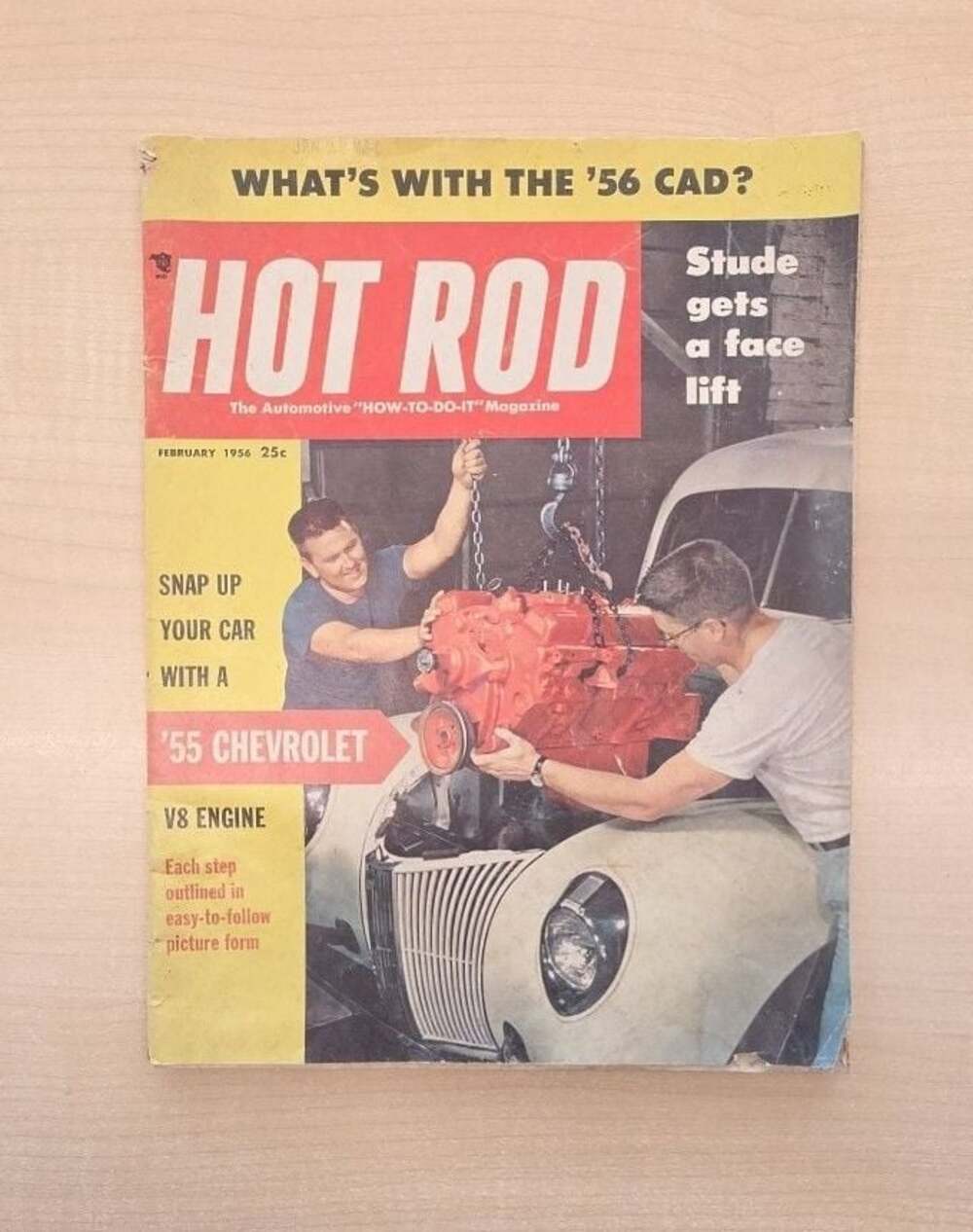 February 1956 Hot Rod Magazine - The Automotive How-To-Do-It Magazine